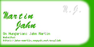 martin jahn business card